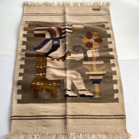 Pair of VINTAGE Mexican Wool Rugs. - Picture 5 of 8